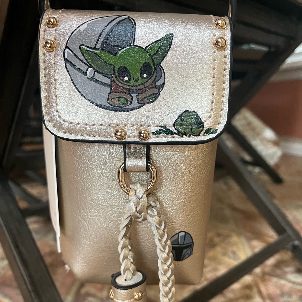 HAND PAINTED Original small Crossbody bag with Tassels!!! - Picture 2 of 8